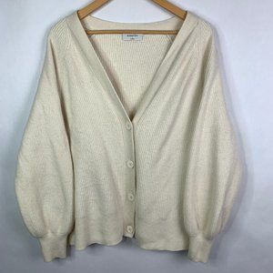 Babaton Chunky Button Down Ribbed Sweater Cardigan